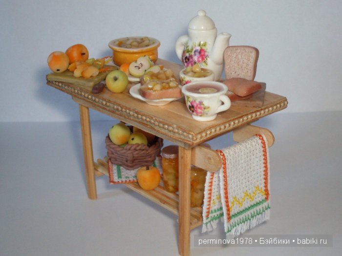 Варенье из яблок - кукольная миниатюра (фото 6)