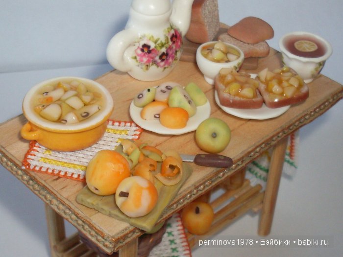 Варенье из яблок - кукольная миниатюра (фото 3)