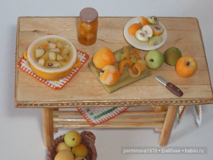 Варенье из яблок - кукольная миниатюра (фото 7)