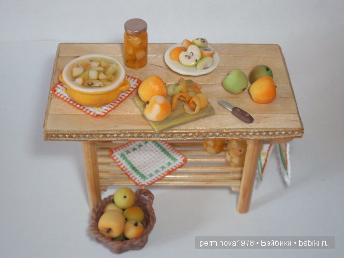 Варенье из яблок - кукольная миниатюра (фото 9)