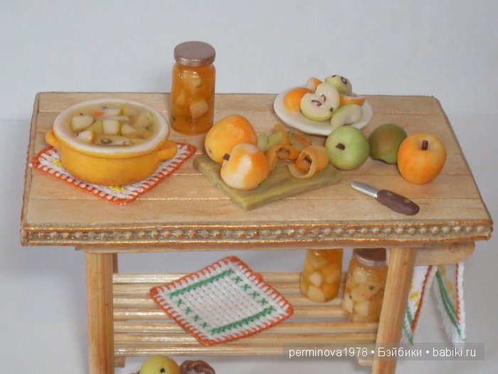Варенье из яблок - кукольная миниатюра (фото 8)