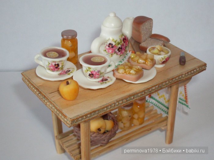 Варенье из яблок - кукольная миниатюра