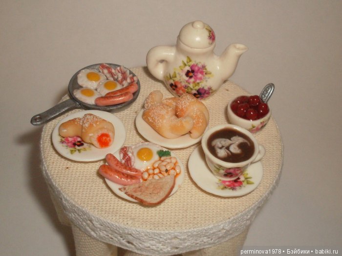 Миниатюра для кукол - Английский завтрак
