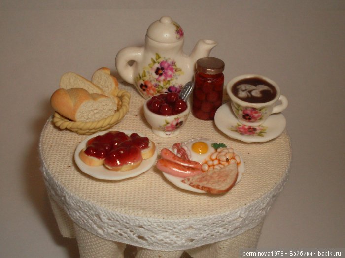 Миниатюра для кукол - Английский завтрак