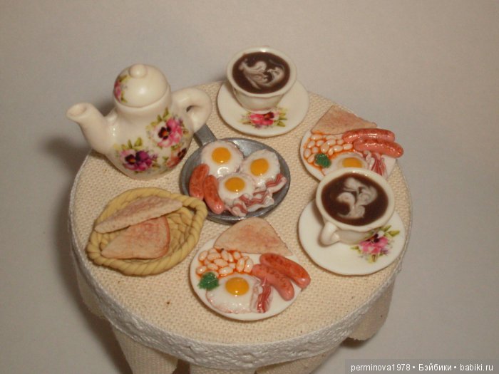 Миниатюра для кукол - Английский завтрак