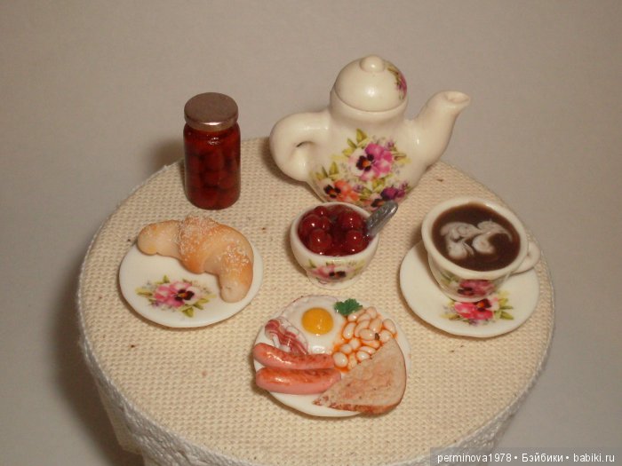 Миниатюра для кукол - Английский завтрак