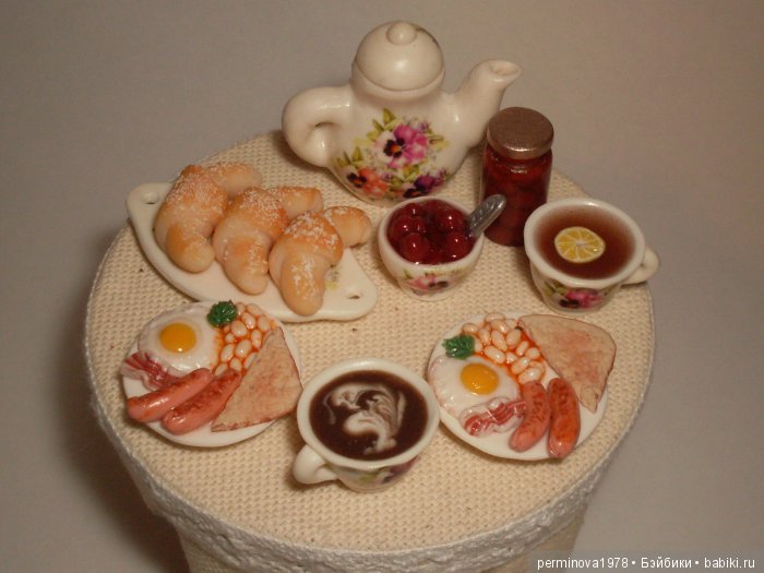 Миниатюра для кукол - Английский завтрак