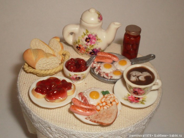 Миниатюра для кукол - Английский завтрак
