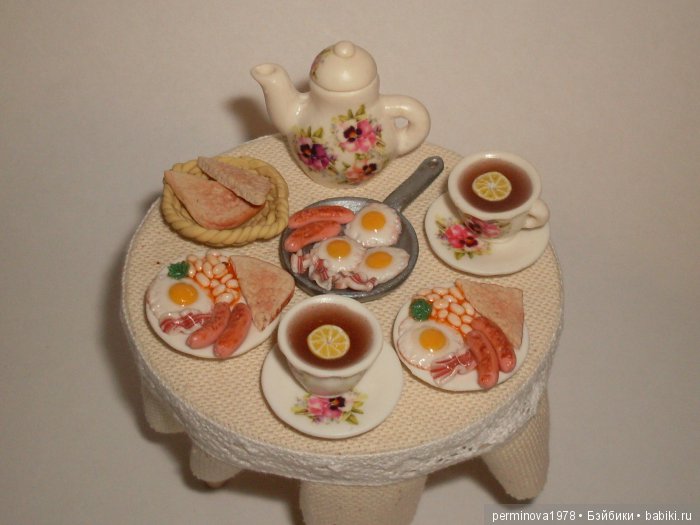 Миниатюра для кукол - Английский завтрак (фото 2)