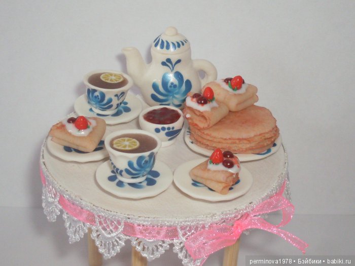 Миниатюра для кукол. Блины (фото 8)