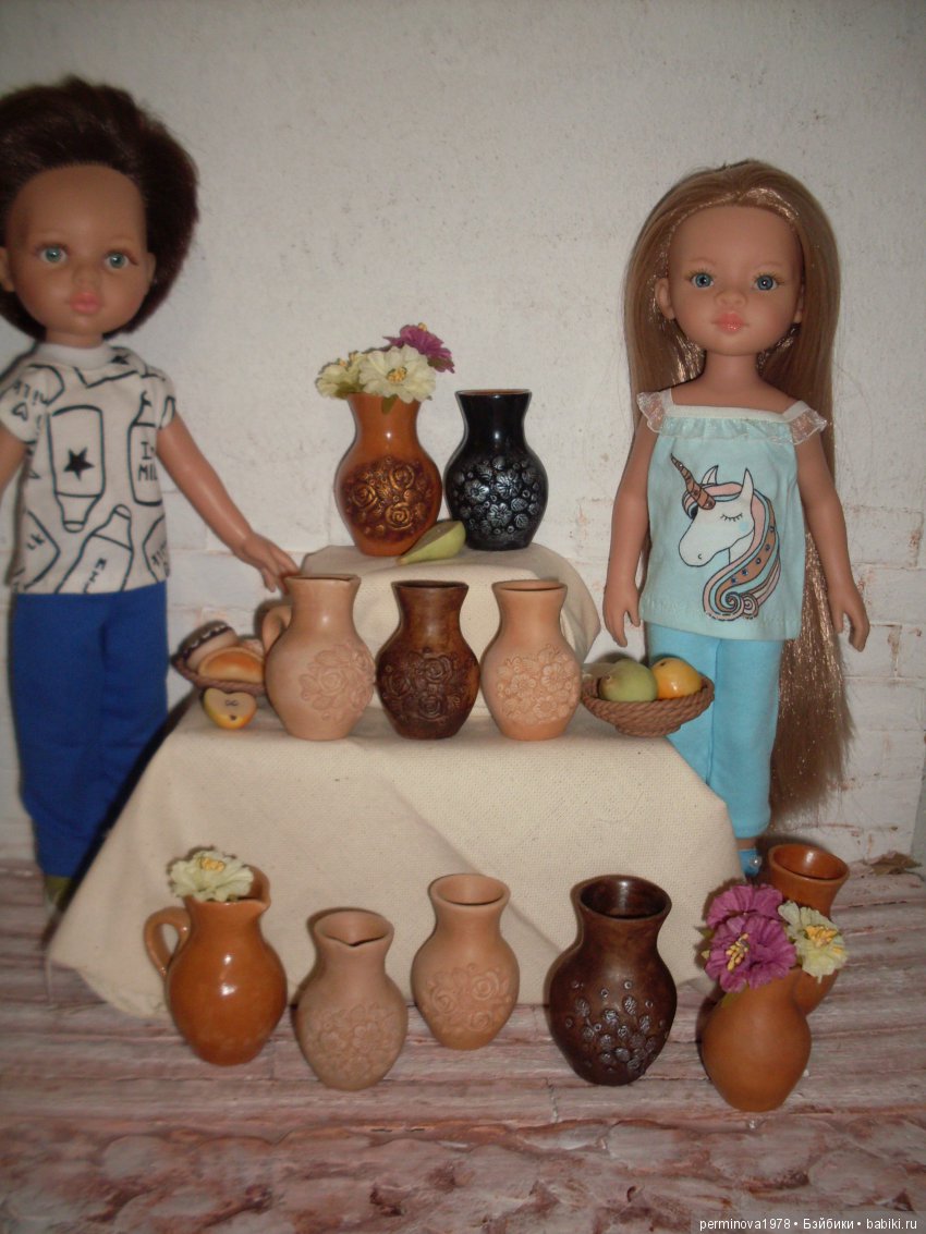 Керамическая посуда для кукол. Часть 2