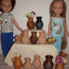 Керамическая посуда для кукол. Часть 2