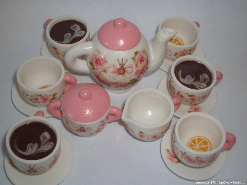 Чайные сервизы для кукол | Бэйбики Чайные сервизы для кукол — Кукольная миниатюра своими руками: еда (фото 10)