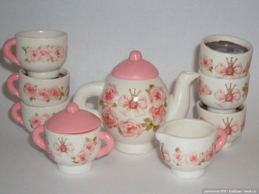 Чайные сервизы для кукол | Бэйбики Чайные сервизы для кукол — Кукольная миниатюра своими руками: еда (фото 9)