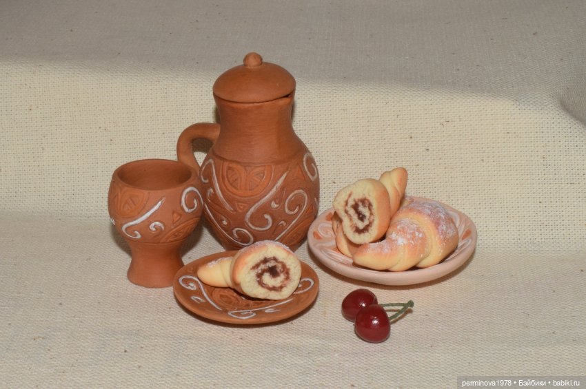 Керамическая посуда для кукол (фото 9)