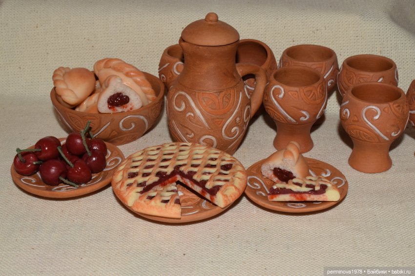 Керамическая посуда для кукол (фото 7)