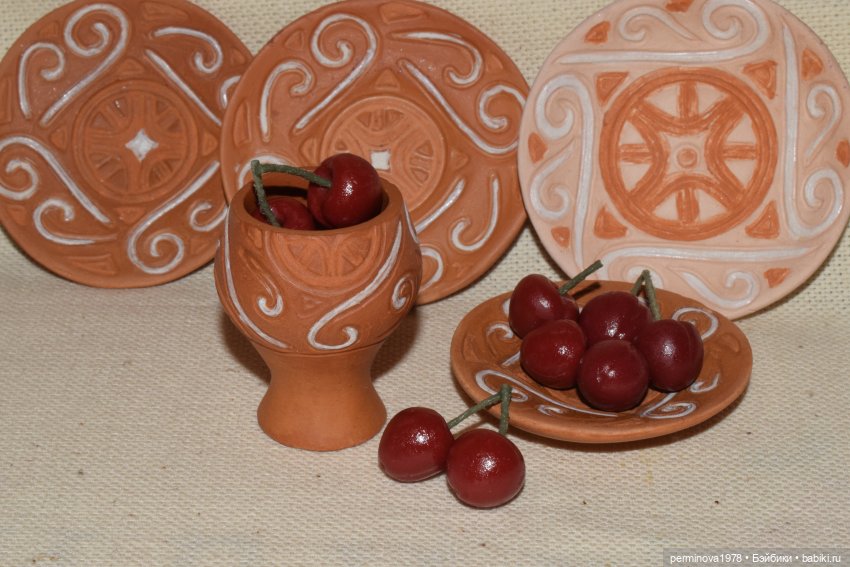 Керамическая посуда для кукол (фото 6)