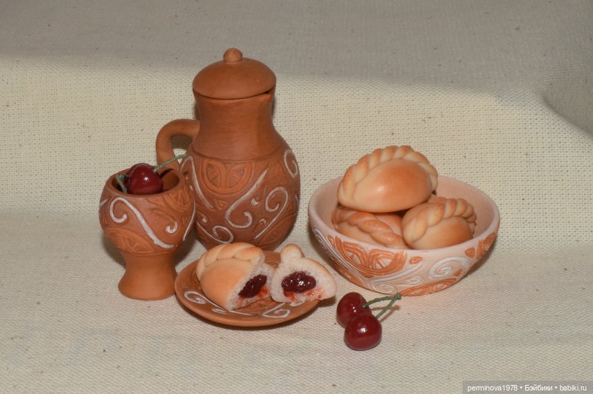 Керамическая посуда для кукол (фото 8)