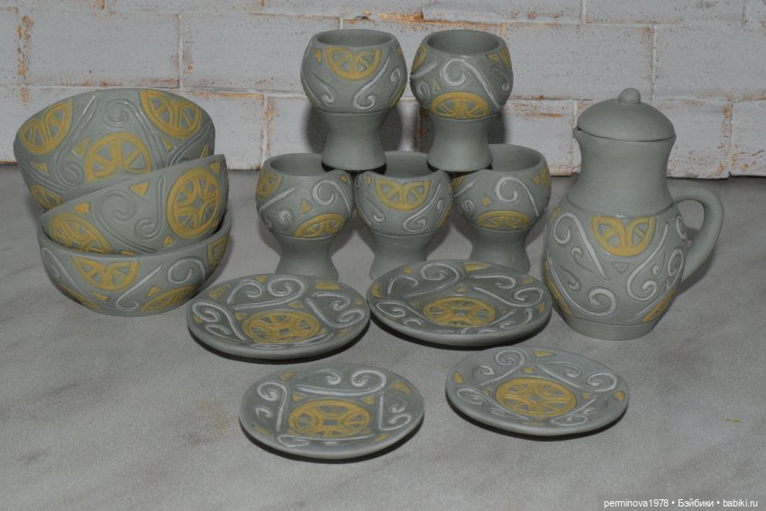 Керамическая посуда для кукол