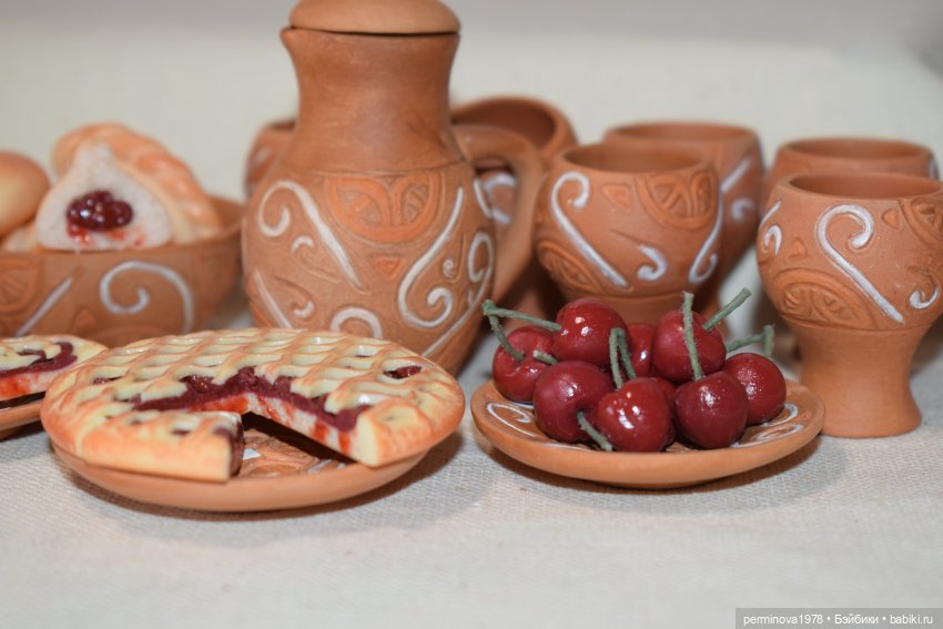 Керамическая посуда для кукол (фото 5)