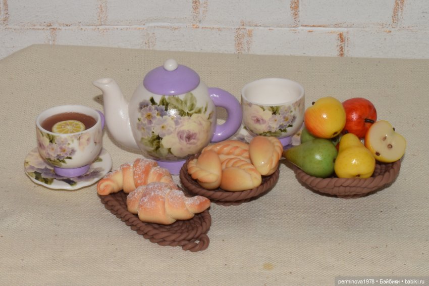 Чайный набор для кукол — Кукольная миниатюра своими руками: еда