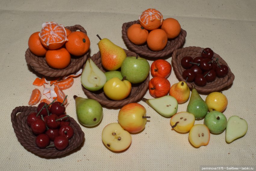 Фрукты и сдоба для кукол — Кукольная миниатюра своими руками: еда