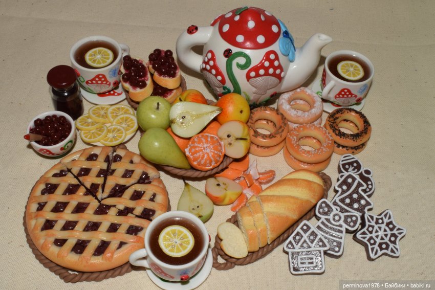 Чаепитие для Вихтелей — Кукольная миниатюра своими руками: еда