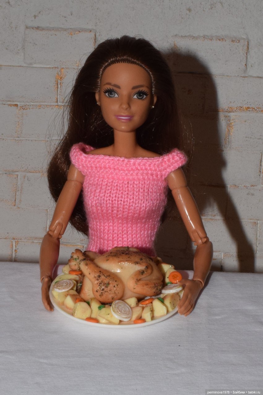 "Курочка с картошечкой" набор игровой миниатюры для Барби