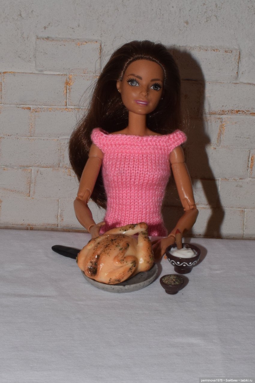 "Курочка с картошечкой" набор игровой миниатюры для Барби (фото 10)