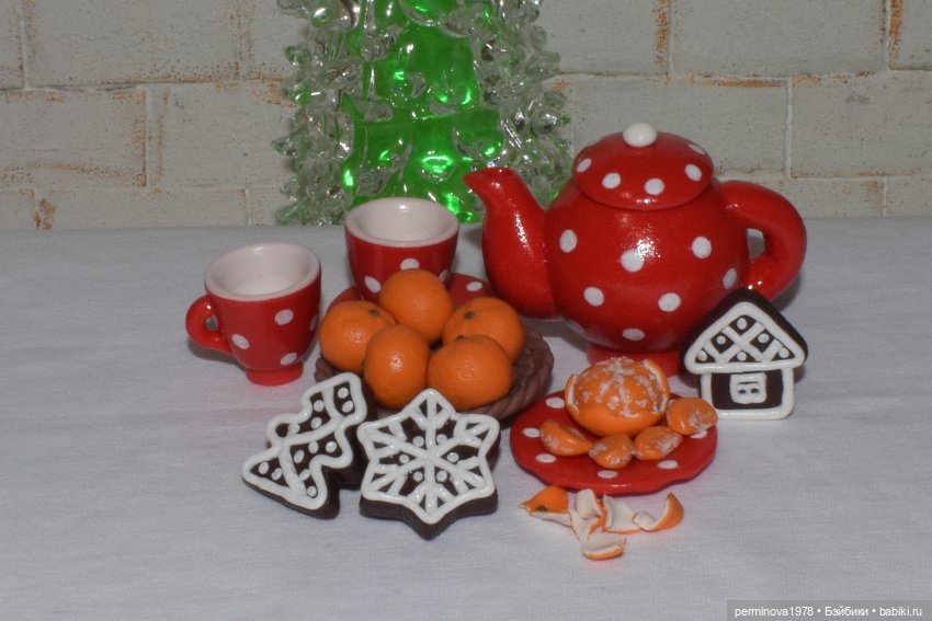 "Праздничный стол" кукольная миниатюра (фото 4)