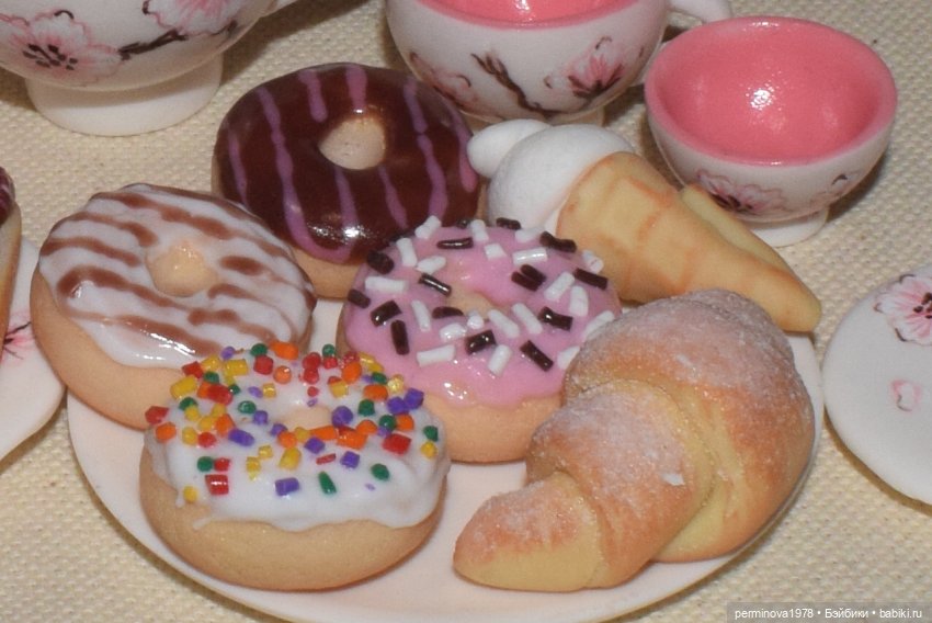 Цветущая сакура. Чайный сервиз для кукол | Бэйбики Цветущая сакура. Чайный сервиз для кукол