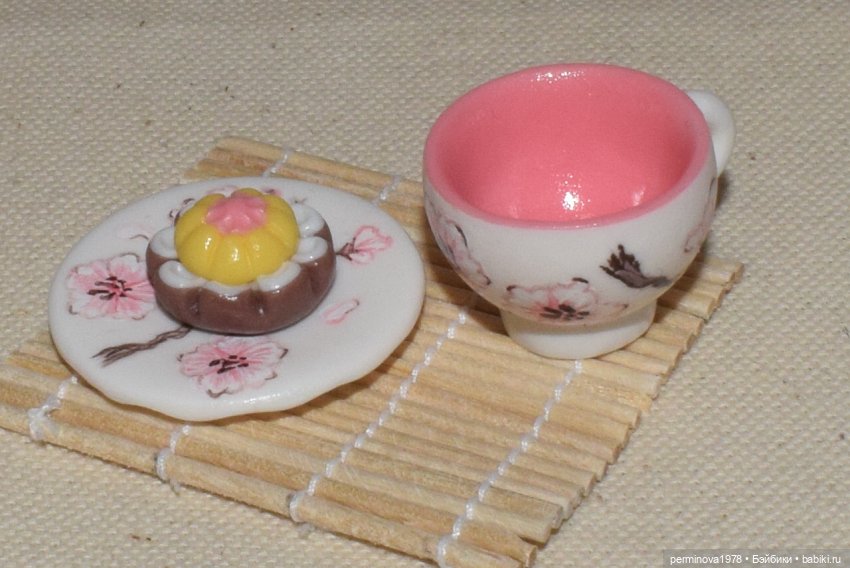 Цветущая сакура. Чайный сервиз для кукол | Бэйбики Цветущая сакура. Чайный сервиз для кукол (фото 10)