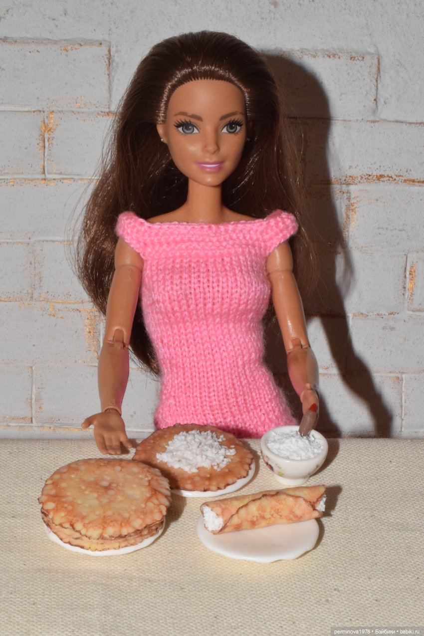 Печём блины. Игровой набор миниатюры для Барби | Бэйбики Печём блины. Игровой набор миниатюры для Барби