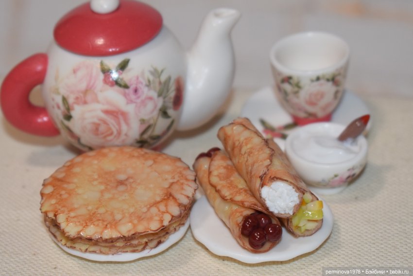 Печём блины. Игровой набор миниатюры для Барби | Бэйбики Печём блины. Игровой набор миниатюры для Барби