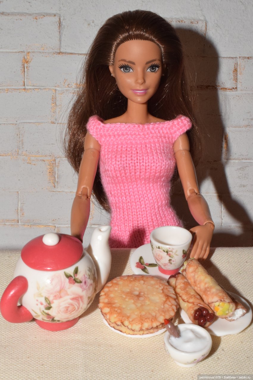 Печём блины. Игровой набор миниатюры для Барби | Бэйбики Печём блины. Игровой набор миниатюры для Барби