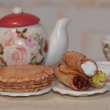 Печём блины. Игровой набор миниатюры для Барби