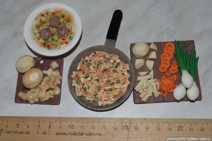 Супчик с фрикадельками — Кукольная миниатюра своими руками: еда