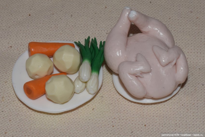 Кукольная миниатюра "Куриный бульон" (фото 6)