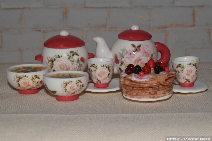 Кукольная миниатюра "Куриный бульон"