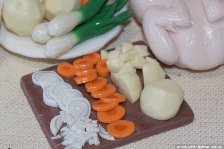 Кукольная миниатюра "Куриный бульон" (фото 7)