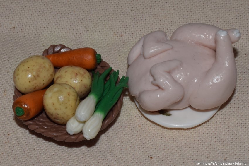 Кукольная миниатюра "Куриный бульон" (фото 3)