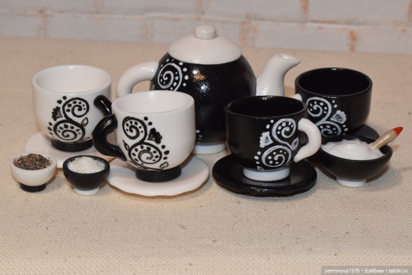 Чёрное и белое — Кукольная миниатюра своими руками: еда (фото 2)