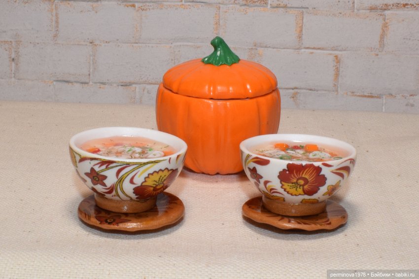 Суп из тыквы — Кукольная миниатюра своими руками: еда