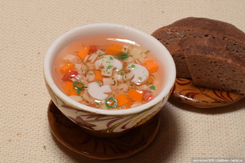 Суп из тыквы — Кукольная миниатюра своими руками: еда (фото 10)