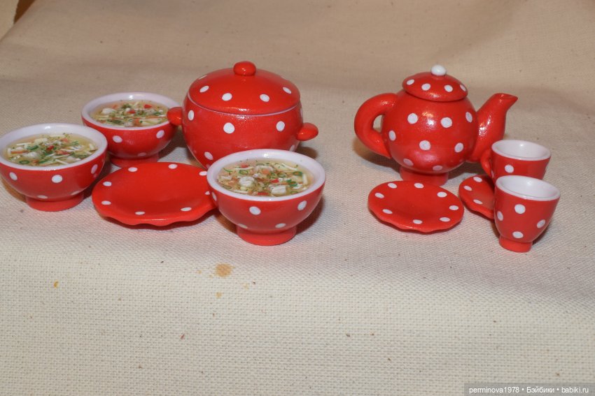 Красный чайник в белый горошек | Бэйбики Красный чайник в белый горошек