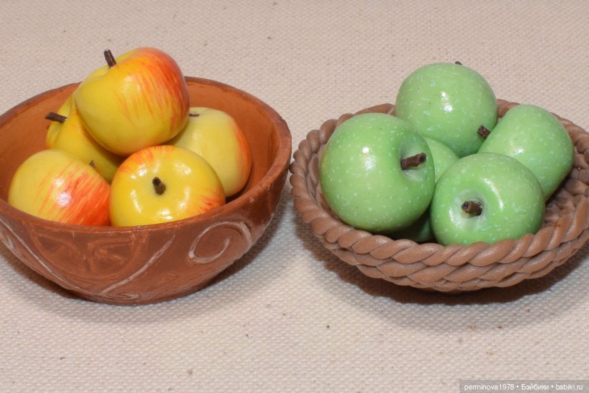 Фрукты, овощи в масштабе 1 к 4