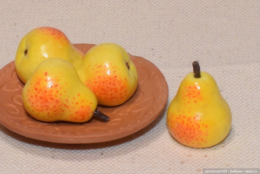 Фрукты, овощи в масштабе 1 к 4