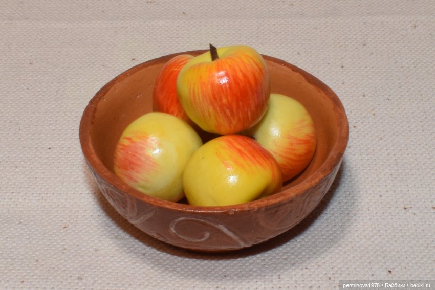 Фрукты, овощи в масштабе 1 к 4