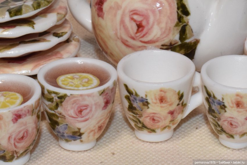 Чайные сервизы и наборы посуды для кукол Часть третья