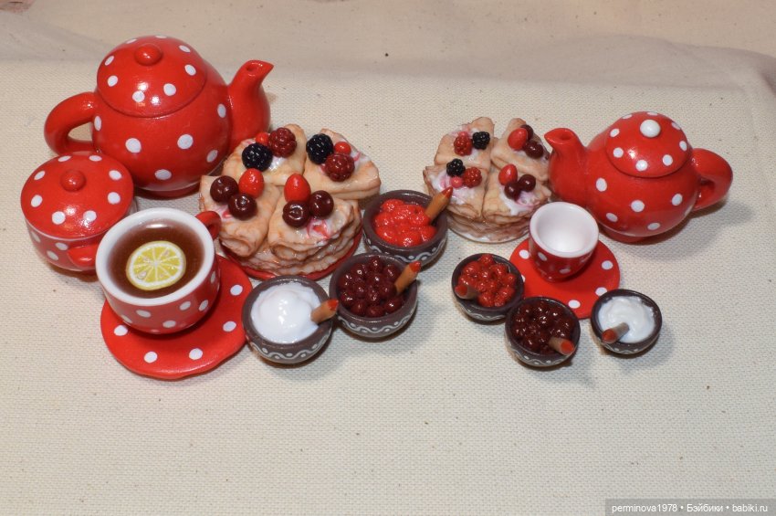 Чайные сервизы и наборы посуды для кукол Часть третья